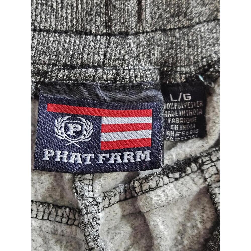 PHAT FARM Men's Size Large Sweatpants Charcoal Grey Heather Fleece Lined Joggers - Picture 13 of 14